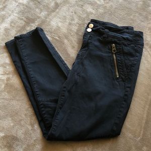 {AEO} Black skinny moto pants